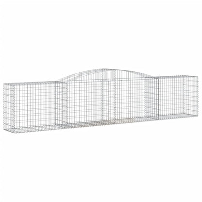 Paniers à gabions arqués 8 pcs 400x50x80/100 cm Fer galvanisé