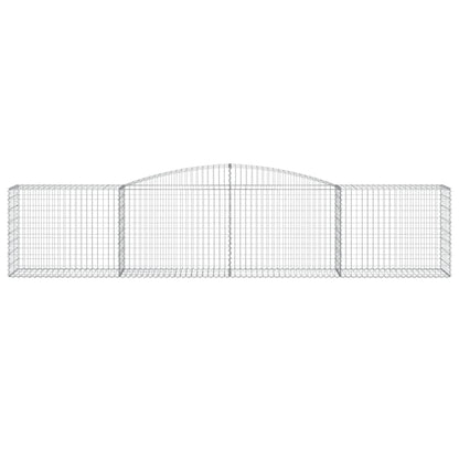 Paniers à gabions arqués 8 pcs 400x50x80/100 cm Fer galvanisé