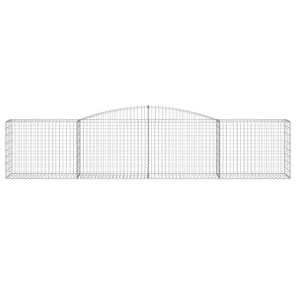 Paniers à gabions arqués 10 pcs 400x50x80/100 cm Fer galvanisé