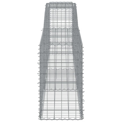Paniers à gabions arqués 10 pcs 400x50x80/100 cm Fer galvanisé