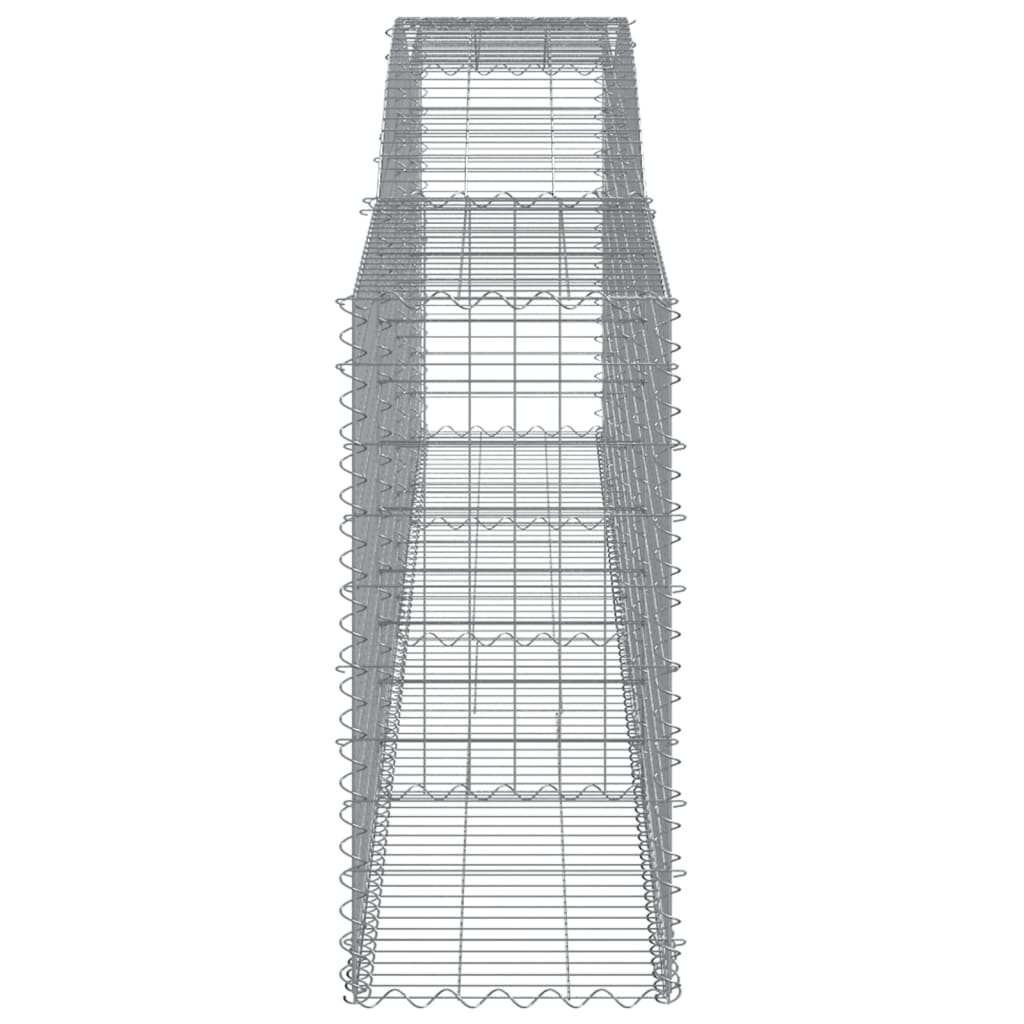 Paniers à gabions arqués 15 pcs 400x50x100/120 cm Fer galvanisé