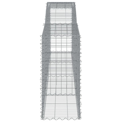 Paniers à gabions arqués 15 pcs 400x50x100/120 cm Fer galvanisé