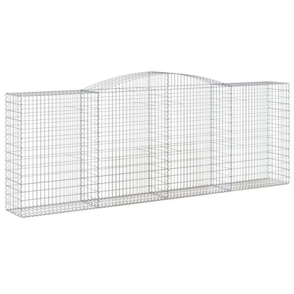 Paniers à gabions arqués 5 pcs 400x50x140/160 cm Fer galvanisé