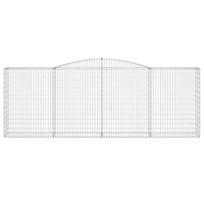 Paniers à gabions arqués 5 pcs 400x50x140/160 cm Fer galvanisé