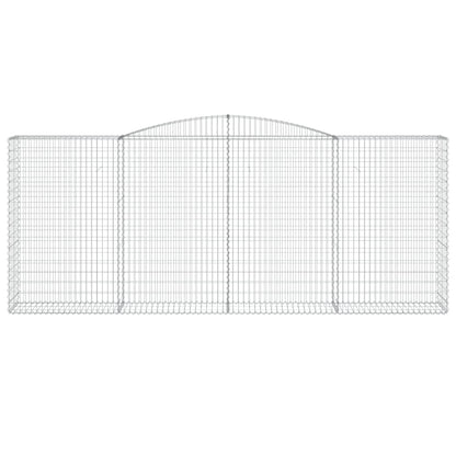 Paniers à gabions arqués 2 pcs 400x50x160/180 cm fer galvanisé