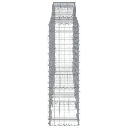 Paniers à gabions arqués 2 pcs 400x50x160/180 cm fer galvanisé