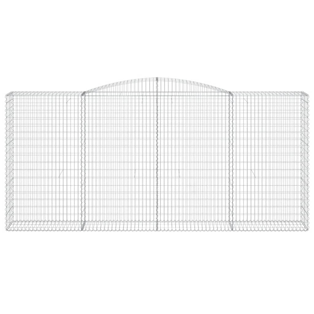Paniers à gabions arqués 3 pcs 400x50x180/200 cm Fer galvanisé