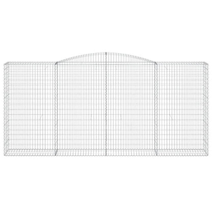 Paniers à gabions arqués 3 pcs 400x50x180/200 cm Fer galvanisé