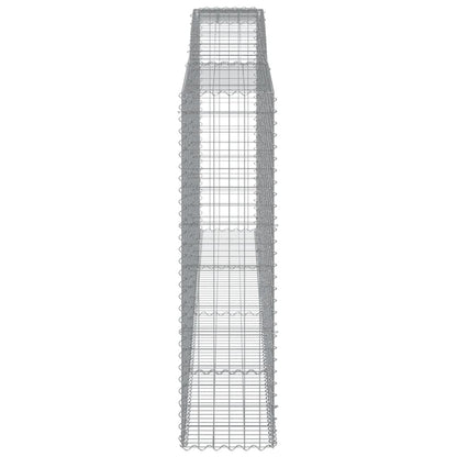Paniers à gabions arqués 3 pcs 400x50x180/200 cm Fer galvanisé