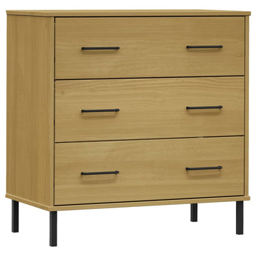 Commode 3 tiroirs Marron OSLO