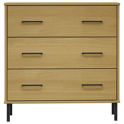Commode 3 tiroirs Marron OSLO