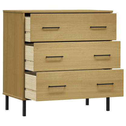 Commode 3 tiroirs Marron OSLO
