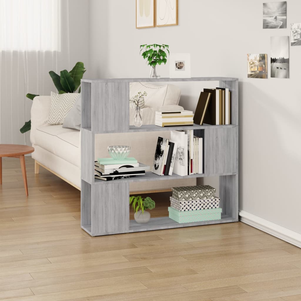 Biblioteca/Sonoma Gray Parte Separator 100x24x94 cm