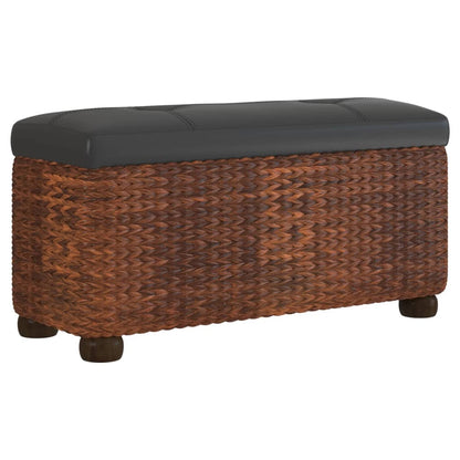 Bancs de rangement 2 pcs avec coussin marron 69 cm quenouille