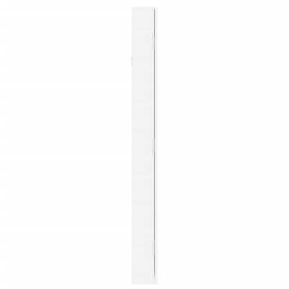 Armadio di gioielli con specchio a parete bianco 37.5x10x106 cm
