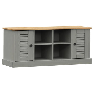 VIGO Gray shoe bench 106x35x40 cm Solid pine wood