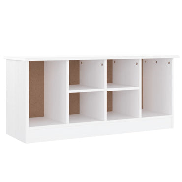 White Alta Shoe Bench 100x35x45 cm Solid pine wood