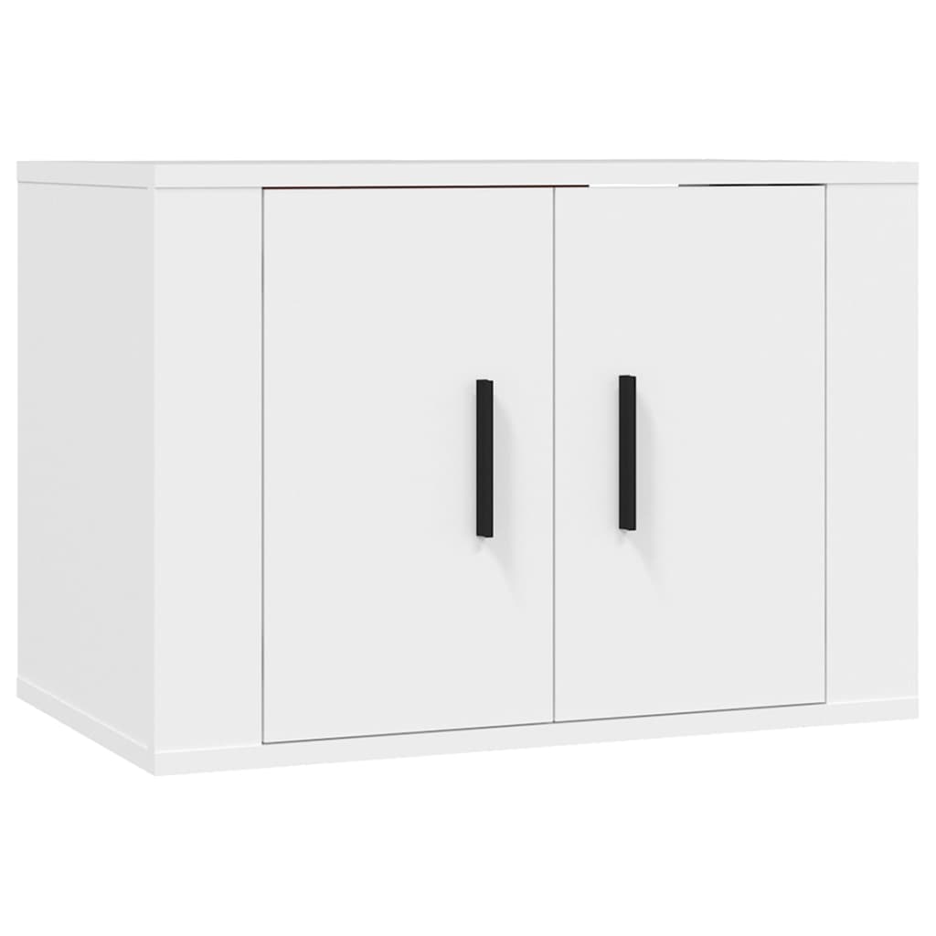 Conjunto de 3 pcs Ingeniería de muebles de televisión blanca Madera