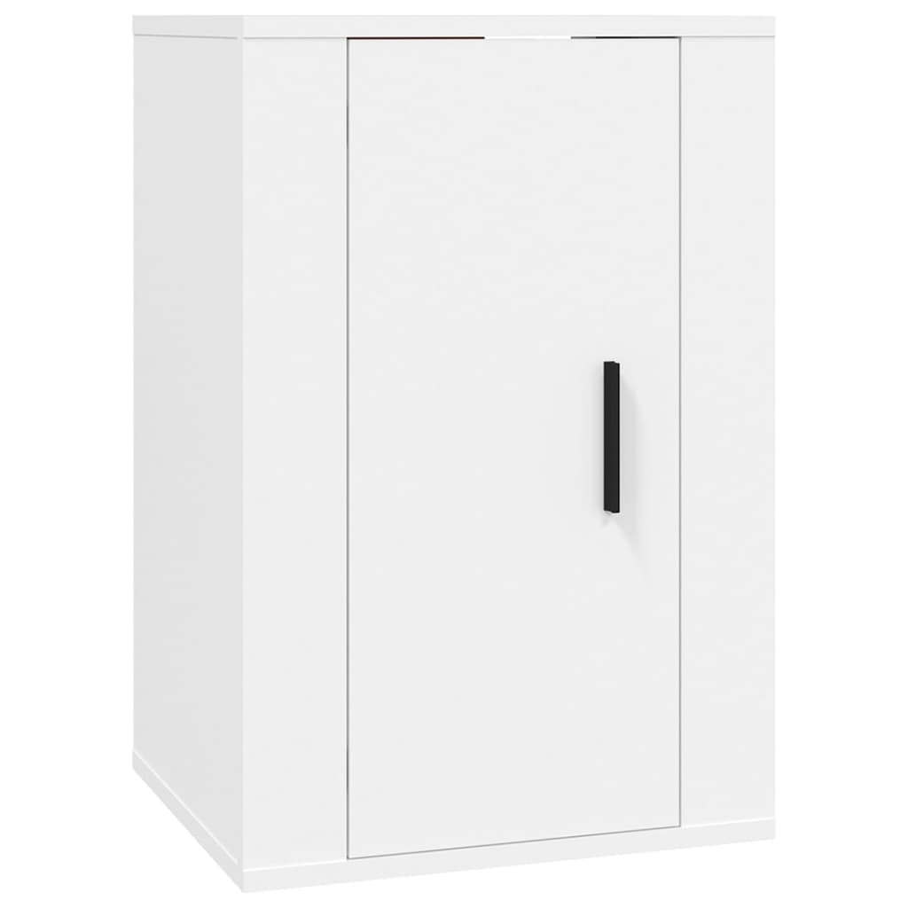 Conjunto de 3 pcs Ingeniería de muebles de televisión blanca Madera