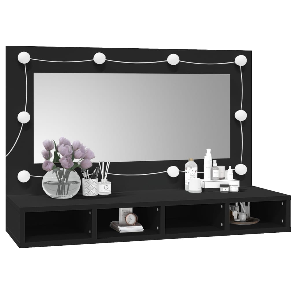Coiffeuse avec LED noir