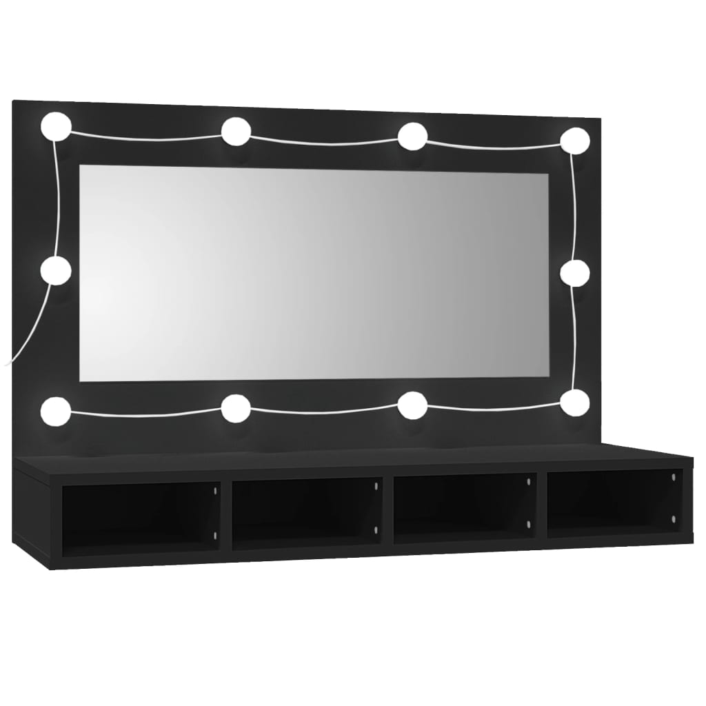 Coiffeuse avec LED noir