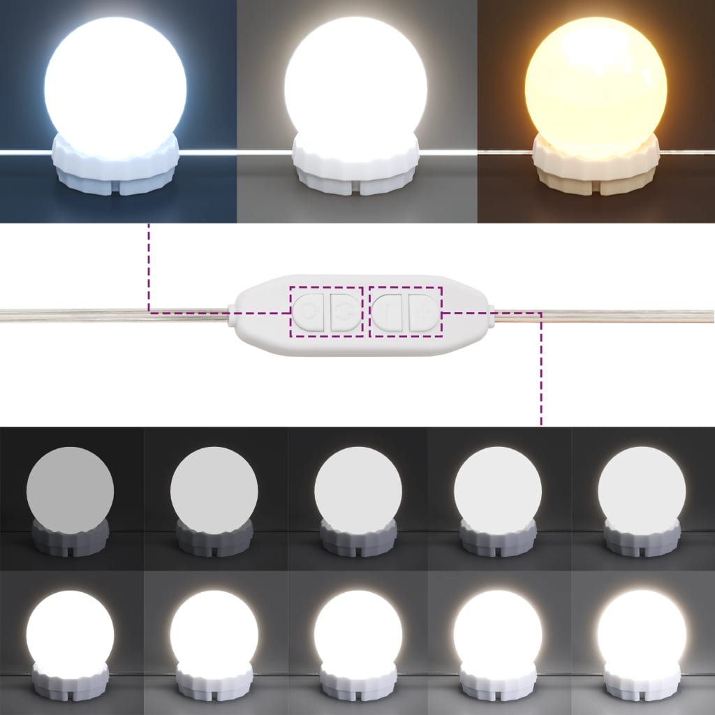Coiffeuse avec LED noir