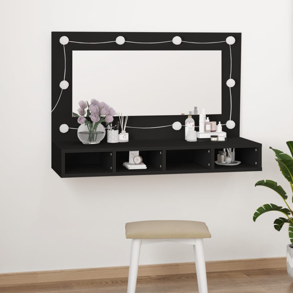 Coiffeuse avec LED noir