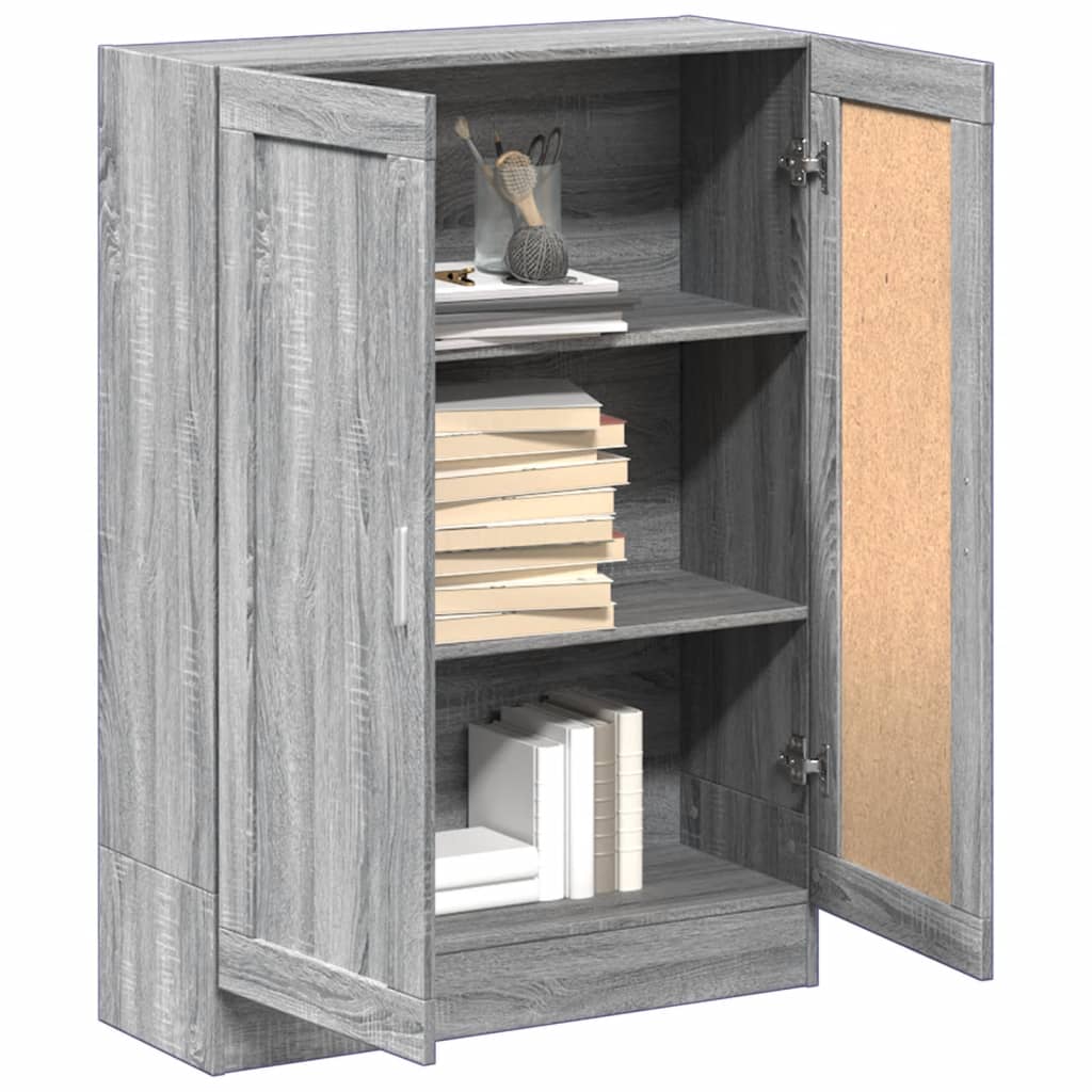 Sonoma Gray Library 82.5x30.5x115 cm Ingeniería de madera