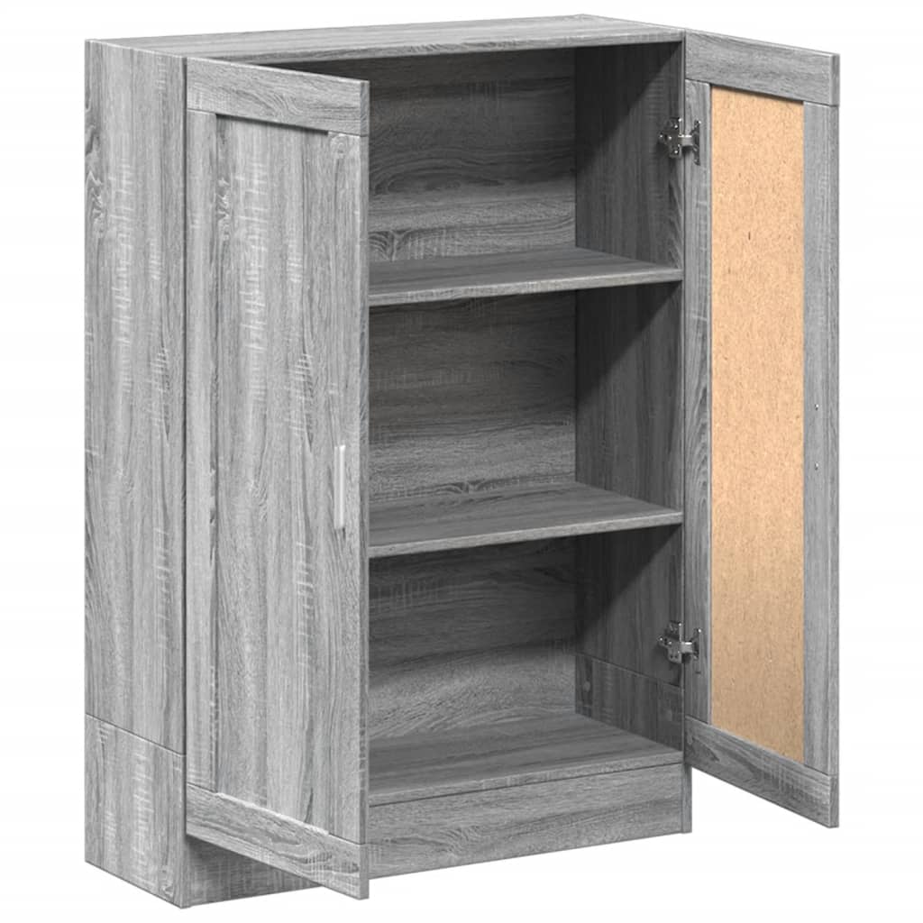 Sonoma Gray Library 82.5x30.5x115 cm Ingeniería de madera