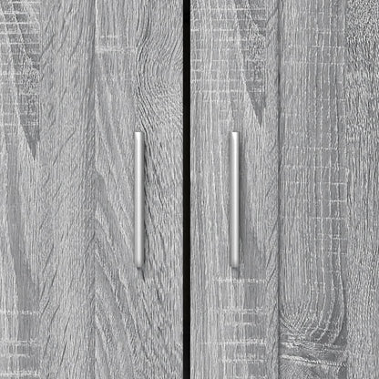 Sonoma Gray Library 82.5x30.5x115 cm Ingeniería de madera