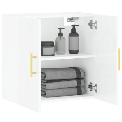 Brilliant white wall cabinet 60x31x60 cm Engineering wood