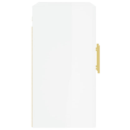 Brilliant white wall cabinet 60x31x60 cm Engineering wood
