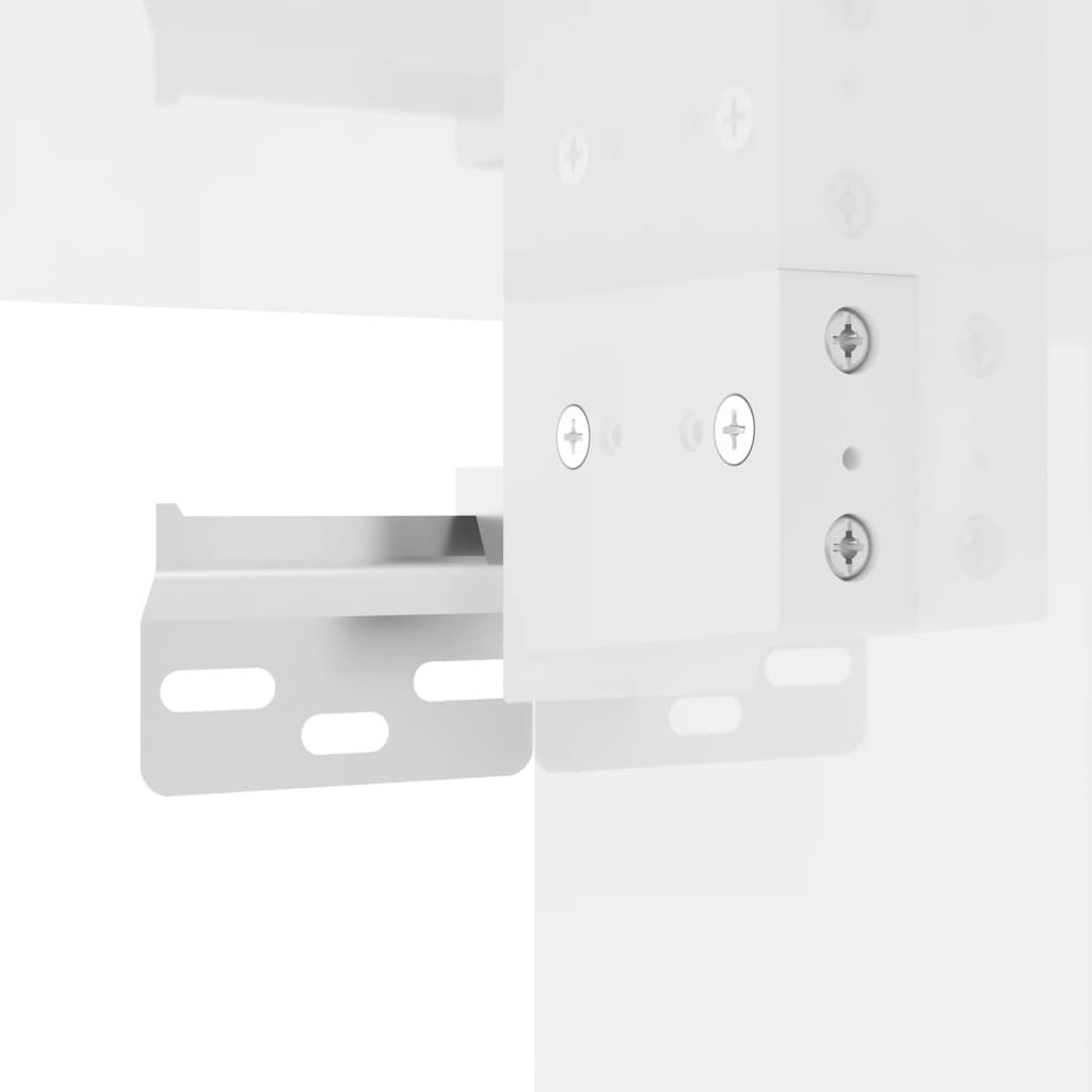 Brilliant white wall cabinet 60x31x60 cm Engineering wood