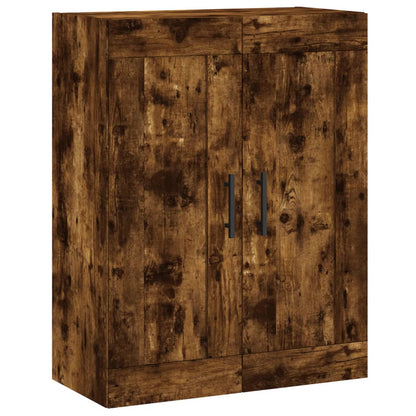 Smoked oak wall cabinet 69.5x34x90 cm engineering wood
