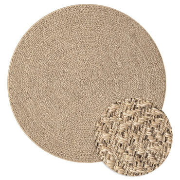 Tapis aspect jute intérieur et extérieur différents diamètres