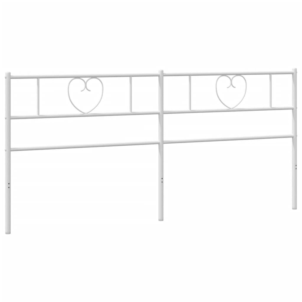 Tête de lit métal blanc 200 cm