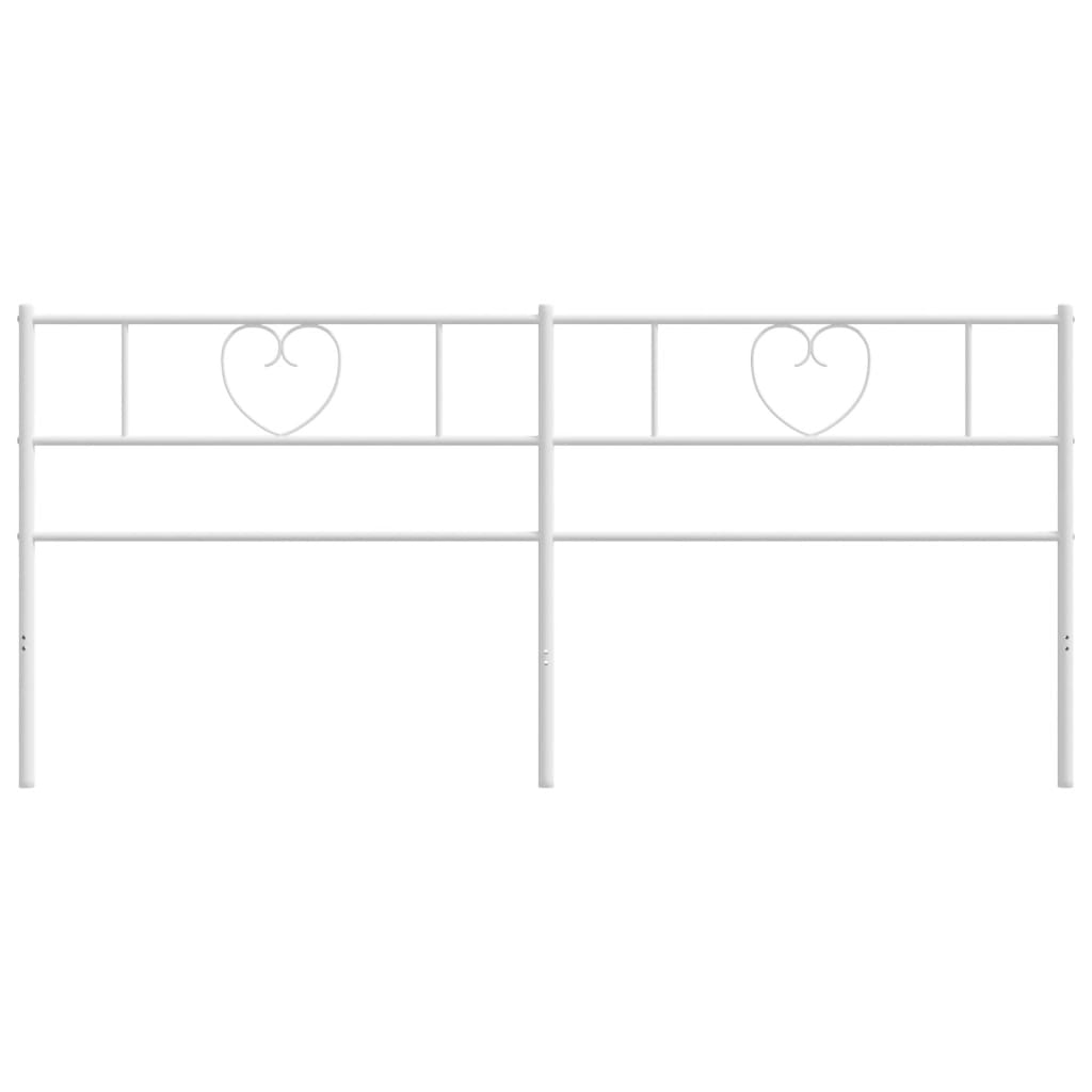 Tête de lit métal blanc 200 cm