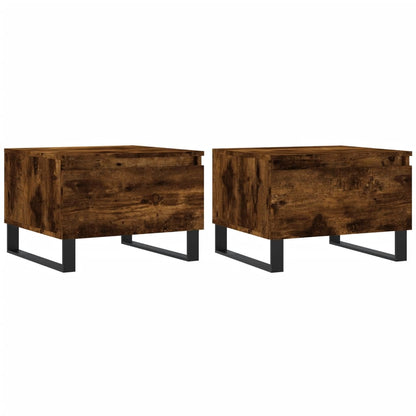 Low tables 2 pcs smoked oak 50x46x35 cm engineering wood