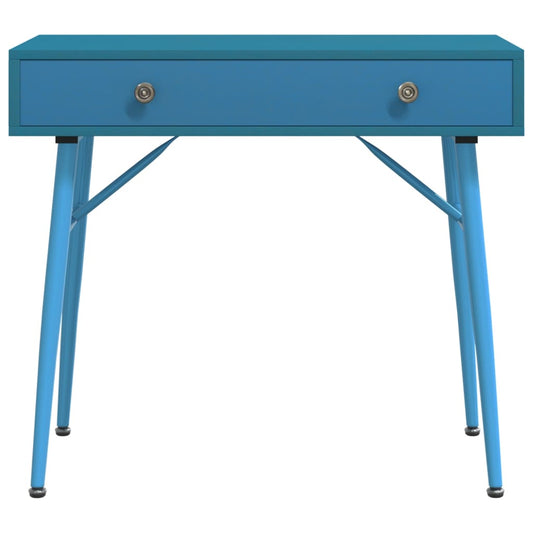 Bureau design avec tiroir bleu vert antique