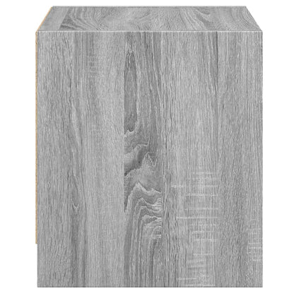 Tables de chevet et portes vitrées 2pcs sonoma gris 35x37x42cm