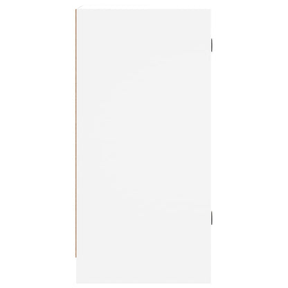 Armadio laterale con porte di vetro bianco 35x37x75,5 cm