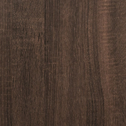 Armadio laterale con porte di vetro in rovere marrone 68x37x75,5 cm