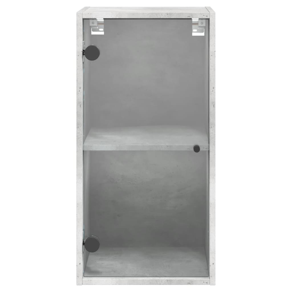 Wall cabinet with concrete gray glass doors 35x37x68.5 cm