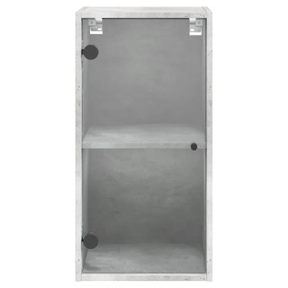 Wall cabinet with concrete gray glass doors 35x37x68.5 cm