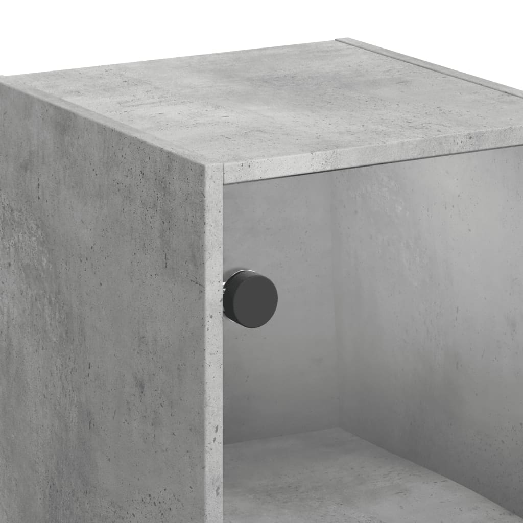 Wall cabinet with concrete gray glass doors 35x37x68.5 cm