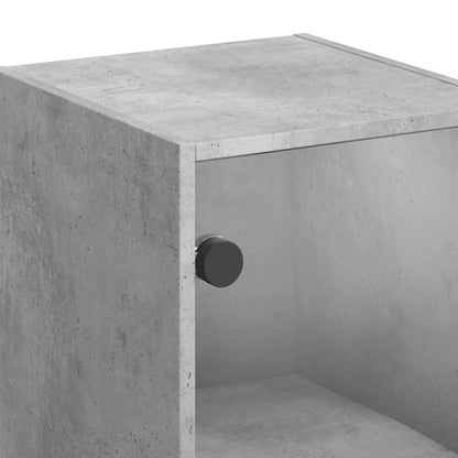 Wall cabinet with concrete gray glass doors 35x37x68.5 cm