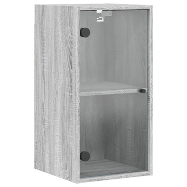 Wall cabinet with Gray Sonoma Glass Doors 35x37x68.5 cm