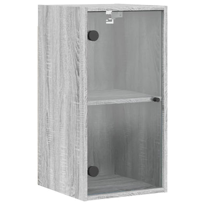 Wall cabinet with Gray Sonoma Glass Doors 35x37x68.5 cm