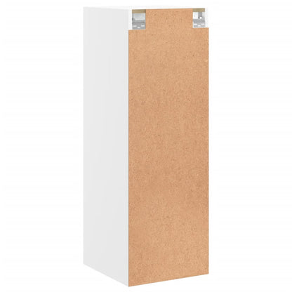 Wall cabinet with white glass doors 35x37x100 cm