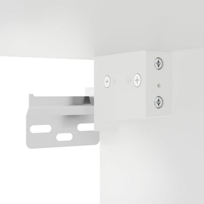 Wall cabinet with white glass doors 68.5x37x35 cm